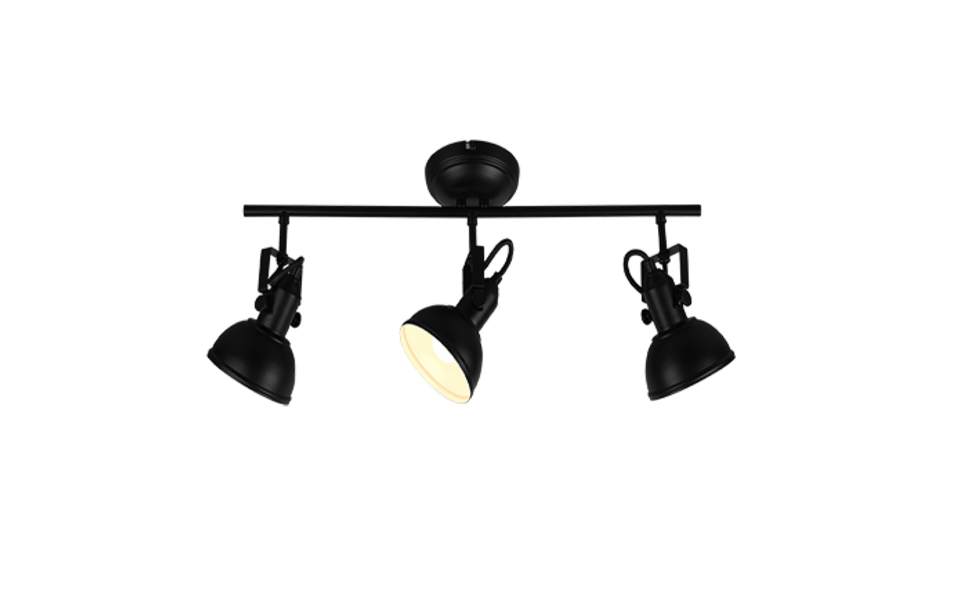 Trio Lighting Trio GINA ceiling spotlight | 3x E14 max 40W | black | IP20 | 25.5 cm