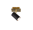 Trio Lighting Trio MARLEY plafondspot | GU10 Fitting | zwart met goud | 12 x 12 cm | IP20 | excl. 1x GU10 | max. 25W