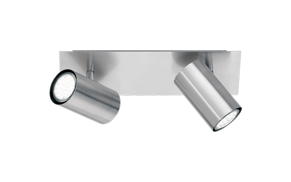 Trio Lighting Trio MARLEY plafondspot | GU10 Fitting | nikkel mat | 30 x 9 cm | IP20 | excl. 2x GU10 | max. 35W