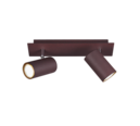 Trio Lighting Trio MARLEY plafondspot | GU10 Fitting | roestkleur | 30 x 9 cm | IP20 | excl. 2x GU10 | max. 35W
