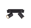 Trio Lighting Trio MARLEY plafondspot | GU10 Fitting | mat zwart | 30 x 9 cm | IP20 | excl. 2x GU10 | max. 35W