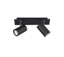 Trio Lighting Trio MARLEY plafondspot | GU10 Fitting | mat zwart | 30 x 9 cm | IP20 | excl. 2x GU10 | max. 35W