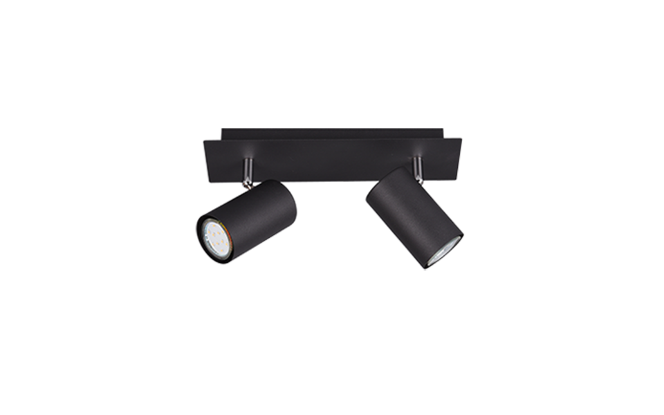 Trio Lighting Trio MARLEY ceiling spotlight | 2x GU10 | black | IP20 | 15 cm