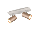 Trio Lighting Trio MARLEY ceiling spotlight | 2x GU10 | mocha brown | IP20 | 15 cm
