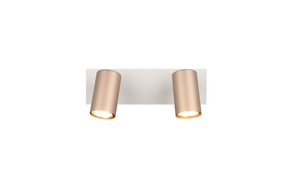 Trio Lighting Trio MARLEY ceiling spotlight | 2x GU10 | mocha brown | IP20 | 15 cm