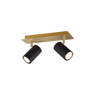 Trio MARLEY plafondspot | zwart/goud | IP20 | GU10 | 30 x 9 cm Trio MARLEY plafondspot | zwart/goud | IP20 | GU10 | 30 x 9 cm