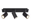 Trio Lighting Trio MARLEY ceiling spotlight | 3x GU10 | black | IP20 | 15 cm