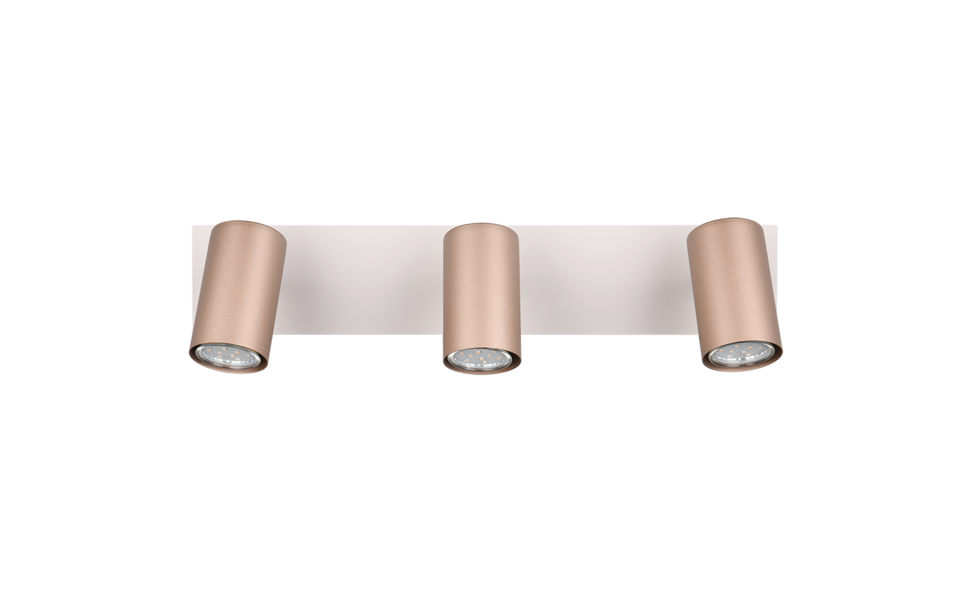 Trio Lighting Trio MARLEY plafondspot | GU10 Fitting | koffie | 48 x 9 cm | IP20 | excl. 3x GU10 | max. 35W