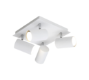 Trio Lighting Trio MARLEY plafondspot | GU10 Fitting | wit | 24 x 24 cm | IP20 | excl. 4x GU10 | max. 35W