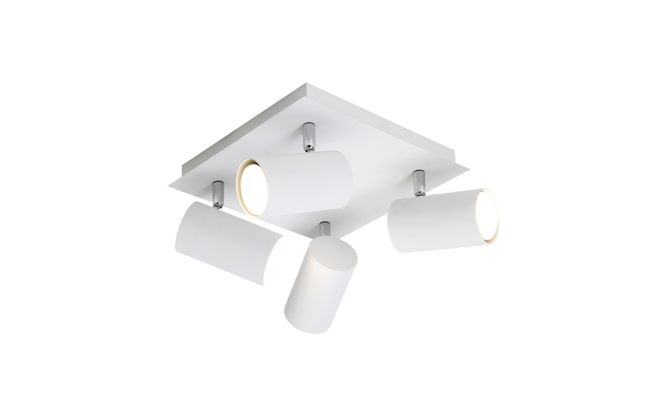 Trio Lighting Trio MARLEY ceiling spotlight | 4x GU10 | white | Ø 24 cm | IP20 | 15 cm