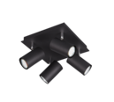Trio Lighting Trio MARLEY ceiling spotlight | 4x GU10 | black | Ø 24 cm | IP20 | 15 cm