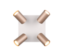 Trio Lighting Trio MARLEY ceiling spotlight | 4x GU10 | mocha brown | Ø 24 cm | IP20 | 15 cm