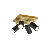 Trio MARLEY ceiling spotlight | GU10 | black/gold | Ø 24 cm | IP20 Trio MARLEY ceiling spotlight | GU10 | black/gold | Ø 24 cm | IP20