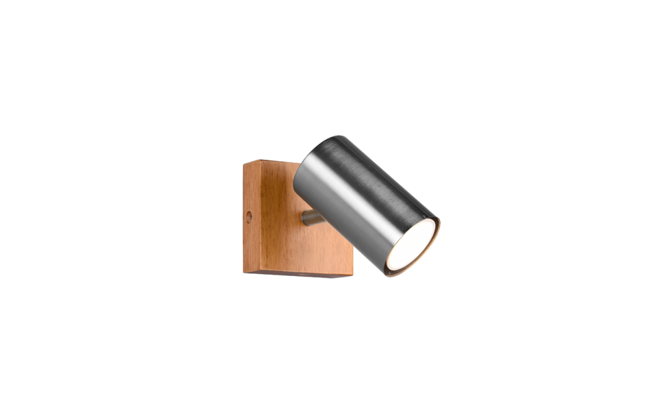Trio Lighting Trio MARLEY plafondspot | GU10 Fitting | nikkel mat | 9 x 12 cm | IP20 | excl. 1x GU10 | max. 15W