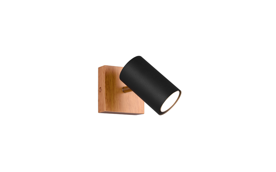 Trio Lighting Trio MARLEY plafondspot | GU10 Fitting | mat zwart | 9 x 12 cm | IP20 | excl. 1x GU10 | max. 15W