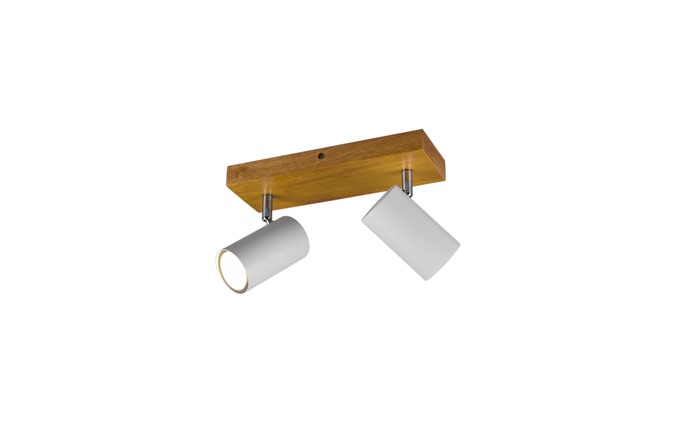 Trio Lighting Trio MARLEY plafondspot | GU10 Fitting | wit mat | 26 x 9 cm | IP20 | excl. 2x GU10 | max. 35W
