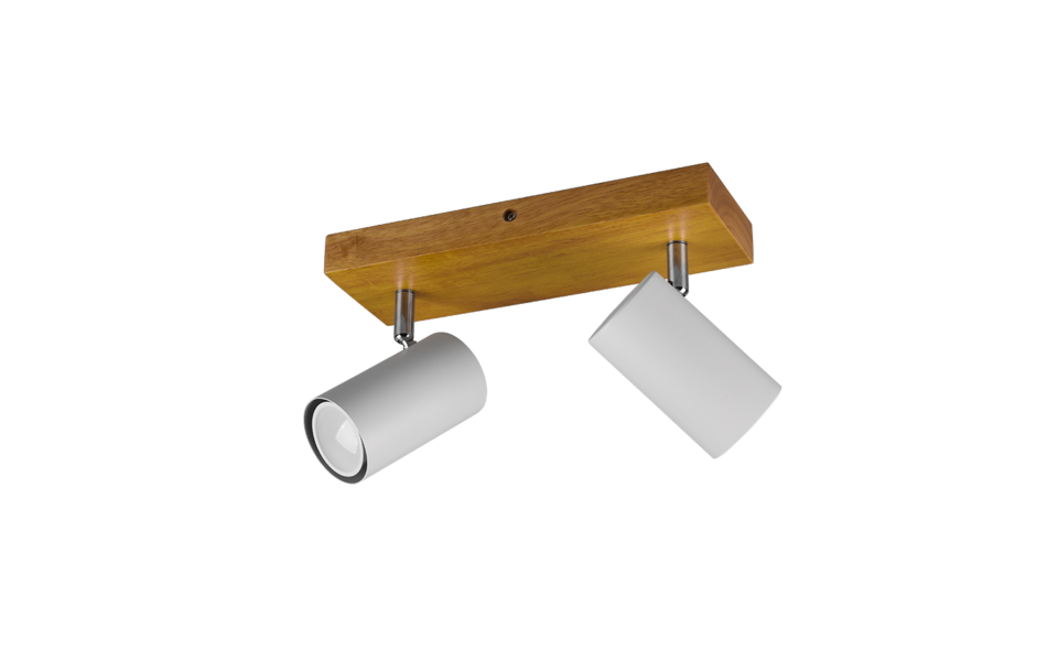 Trio Lighting Trio MARLEY plafondspot | GU10 Fitting | wit mat | 26 x 9 cm | IP20 | excl. 2x GU10 | max. 35W