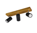 Trio Lighting Trio MARLEY plafondspot | GU10 Fitting | mat zwart | 44 x 9 cm | IP20 | excl. 3x GU10 | max. 35W