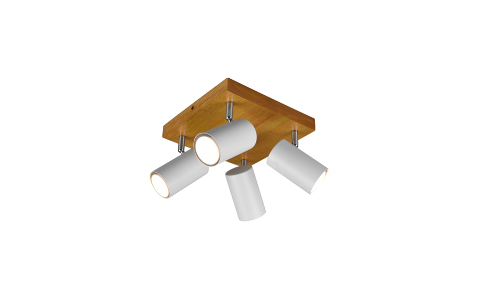 Trio Lighting Trio MARLEY ceiling spotlight | 4x GU10 | chrome | Ø 22 cm | IP20 | 16 cm
