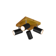 Trio MARLEY ceiling spotlight | GU10 | black | Ø 22 cm | IP20