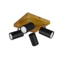 Trio Lighting Trio MARLEY ceiling spotlight | 4x GU10 | black | Ø 22 cm | IP20 | 16 cm