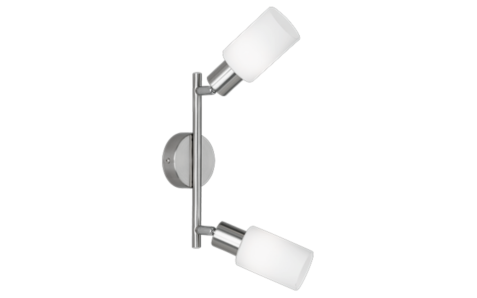 Trio Lighting Trio MARS plafondspot | E14 Fitting | nikkel mat met wit | 25 x 8 cm | IP20 | excl. 2x E14 | max. 40W