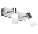 Trio Lighting Trio CLAPTON plafondspot | LED | chroom met wit geborsteld | 36 x 7 cm | IP20 | 2x 4,3W | 430 lm | 3000K | niet dimbaar