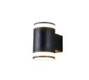 Trio Lighting Trio CUSCO wandlamp | LED | GX53 Fitting | mat zwart | 9,5 x 14 cm | IP44 | 2x 10W | 950 lm | 4000K
