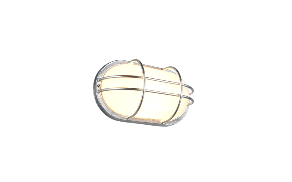 Trio Lighting Trio TUMEN wandlamp | E27 Fitting | zink kleur met wit | 26 x 11,4 cm | IP44 | excl. 1x E27 | max. 10W