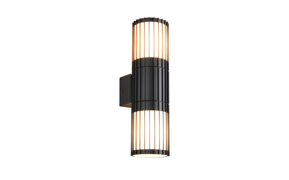 Trio Lighting Trio VOLGA wandlamp | E27 Fitting | antraciet | 8,5 x 30 cm | IP54 | excl. 2x E27 | max. 25W