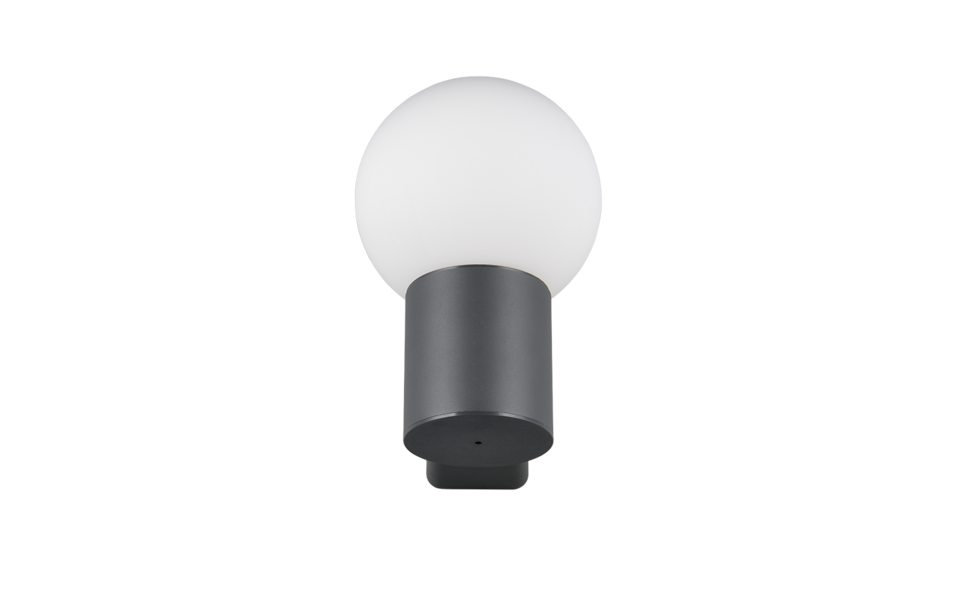 Trio Lighting Trio MURES wandlamp | E27 Fitting | antraciet met wit | Ø 18 cm | IP44 | excl. 1x E27 | max. 40W