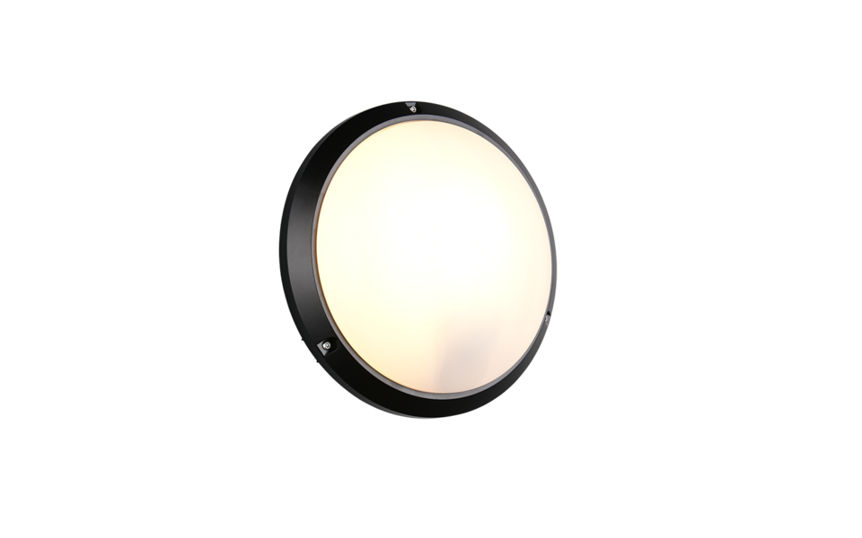 Trio Lighting Trio AMBATO wandlamp | E27 Fitting | mat zwart | Ø 27 cm | IP65 | excl. 1x E27 | max. 10W