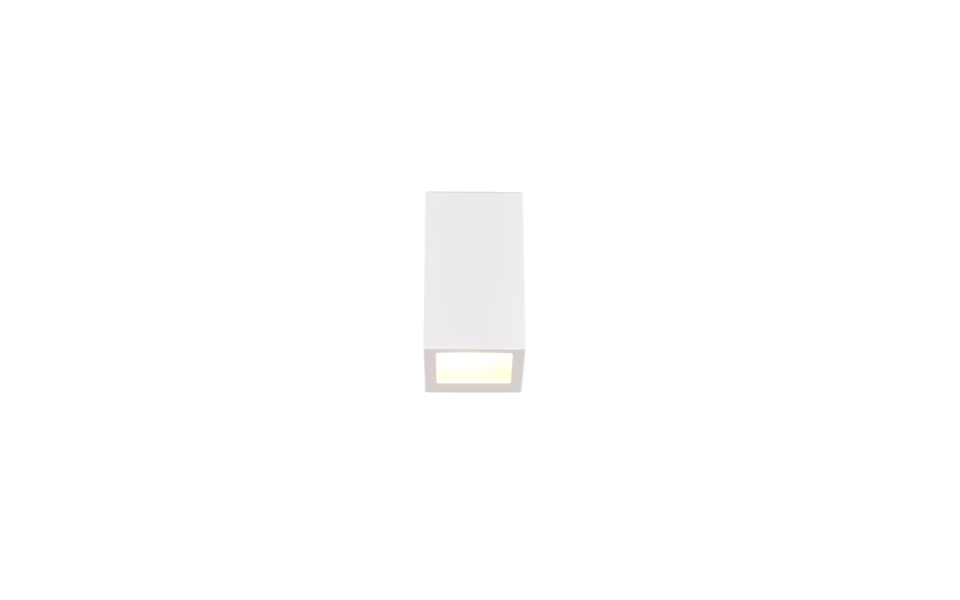 Trio Lighting Trio BRAGA wandlamp | GU10 Fitting | wit mat | 7 x 7 cm | IP44 | excl. 1x GU10 | max. 10W