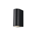 Trio Lighting Trio SORIA wandlamp | GU10 Fitting | mat zwart | 7 x 9 cm | IP44 | excl. 2x GU10 | max. 5W