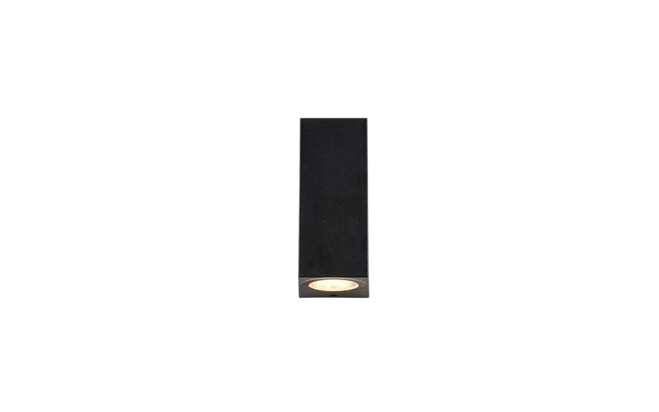 Trio Lighting Trio SORIA wandlamp | GU10 Fitting | mat zwart | 7 x 9 cm | IP44 | excl. 2x GU10 | max. 5W