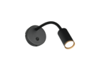 Trio Lighting Trio TARYN wandlamp | GU10 Fitting | mat zwart | Ø 10 cm | IP20 | excl. 1x GU10 | max. 5W