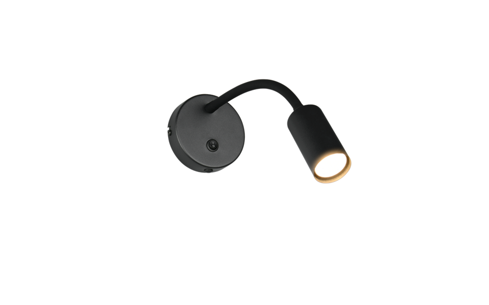 Trio Lighting Trio TARYN wall light | 1x GU10 | black | Ø 12 cm | IP20 | 42 cm Trio Lighting Trio TARYN wall light | 1x GU10 | black | Ø 12 cm | IP20 | 42 cm