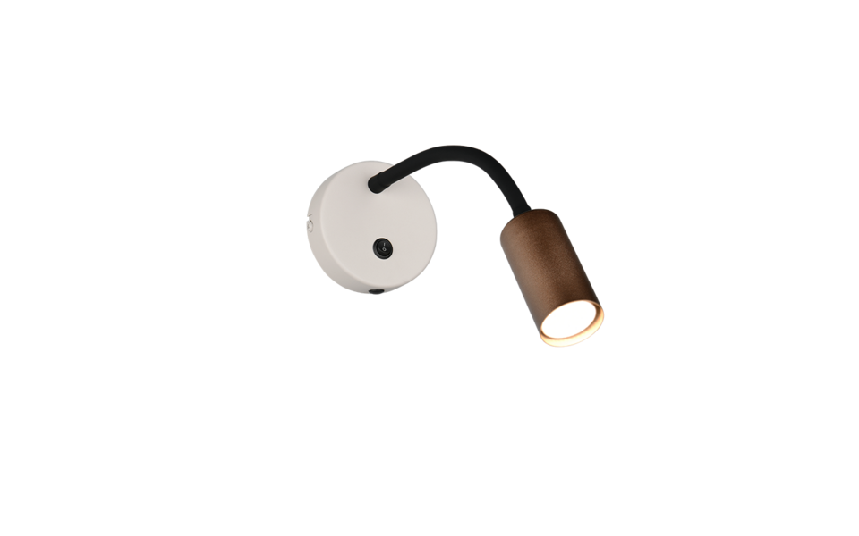 Trio Lighting Trio TARYN wandlamp | GU10 Fitting | koffie | Ø 10 cm | IP20 | excl. 1x GU10 | max. 5W Trio Lighting Trio TARYN wandlamp | GU10 Fitting | koffie | Ø 10 cm | IP20 | excl. 1x GU10 | max. 5W