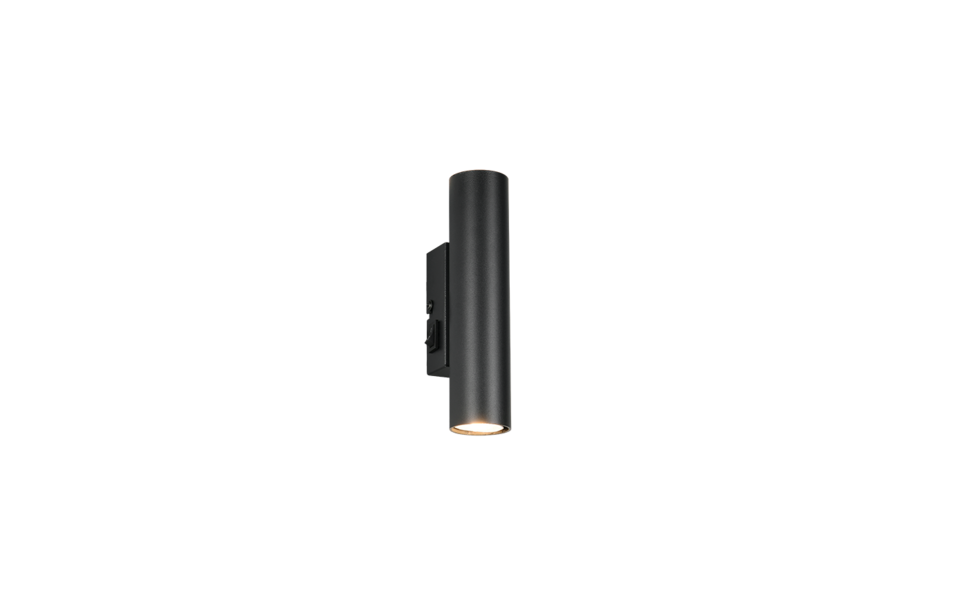 Trio Lighting Trio TARYN wandlamp | GU10 Fitting | mat zwart | 4 x 7 cm | IP20 | excl. 2x GU10 | max. 5W