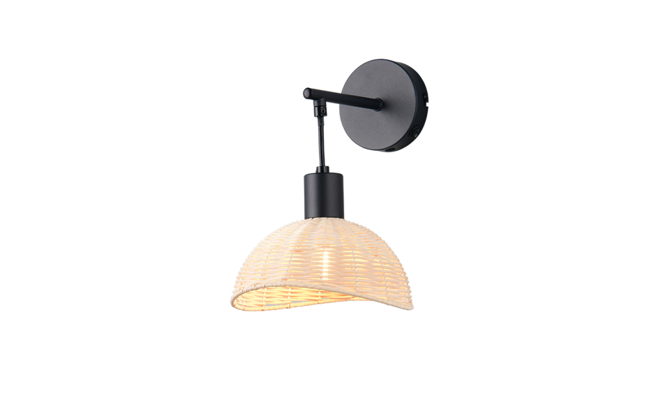 Trio Lighting Trio CALVI wall light | 1x E14 max 40W | black | IP20 | 26.5 cm