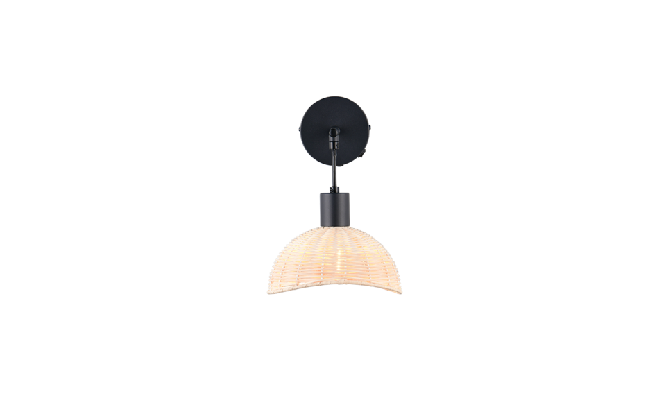 Trio Lighting Trio CALVI wall light | 1x E14 max 40W | black | IP20 | 26.5 cm