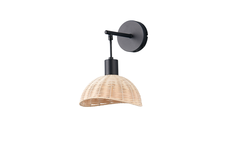 Trio Lighting Trio CALVI wall light | 1x E14 max 40W | black | IP20 | 26.5 cm
