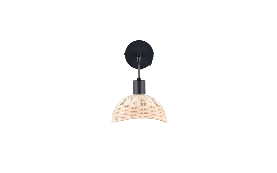 Trio Lighting Trio CALVI wall light | 1x E14 max 40W | black | IP20 | 26.5 cm