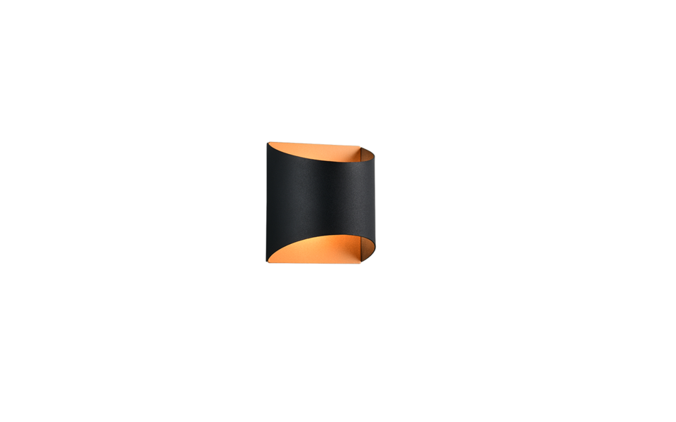 Trio Lighting Trio SAMDEL wandlamp | G9 Fitting | zwart met goud | 12,2 x 10,5 cm | IP20 | excl. 1x G9 | max. 5W