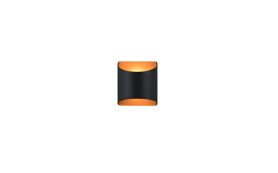 Trio Lighting Trio SAMDEL wandlamp | G9 Fitting | zwart met goud | 12,2 x 10,5 cm | IP20 | excl. 1x G9 | max. 5W