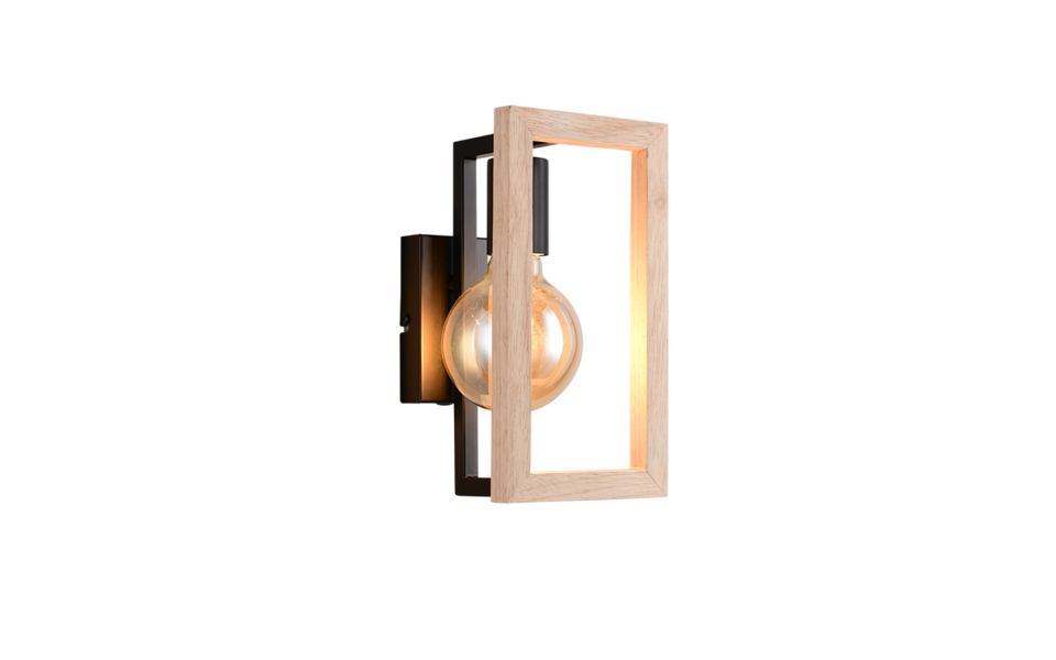 Trio Lighting Trio BANO wandlamp | E27 Fitting | mat zwart | 13 x 25 cm | IP20 | excl. 1x E27 | max. 10W Trio Lighting Trio BANO wandlamp | E27 Fitting | mat zwart | 13 x 25 cm | IP20 | excl. 1x E27 | max. 10W