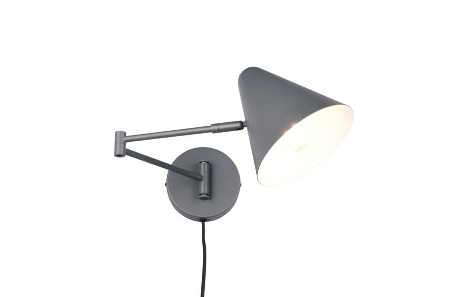 Trio Lighting Trio COSIMA wandlamp | E14 Fitting | antraciet | Ø 15 cm | IP20 | excl. 1x E14 | max. 10W Trio Lighting Trio COSIMA wandlamp | E14 Fitting | antraciet | Ø 15 cm | IP20 | excl. 1x E14 | max. 10W