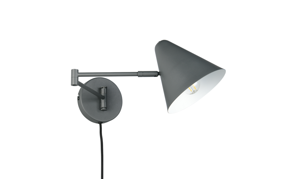Trio Lighting Trio COSIMA wandlamp | E14 Fitting | antraciet | Ø 15 cm | IP20 | excl. 1x E14 | max. 10W Trio Lighting Trio COSIMA wandlamp | E14 Fitting | antraciet | Ø 15 cm | IP20 | excl. 1x E14 | max. 10W