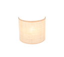 Trio Lighting Trio AIMEE wandlamp | E27 Fitting | mat zwart met natuurlijke afwerking | 23 x 12 cm | IP20 | excl. 1x E27 | max. 10W
