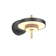 Trio KEATON wall light | LED | black/gold | Ø 30 cm | IP20 Trio KEATON wall light | LED | black/gold | Ø 30 cm | IP20